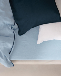 Простыня на резинке Zara Home хлопок, лён 100%, однотонный, 4126/900