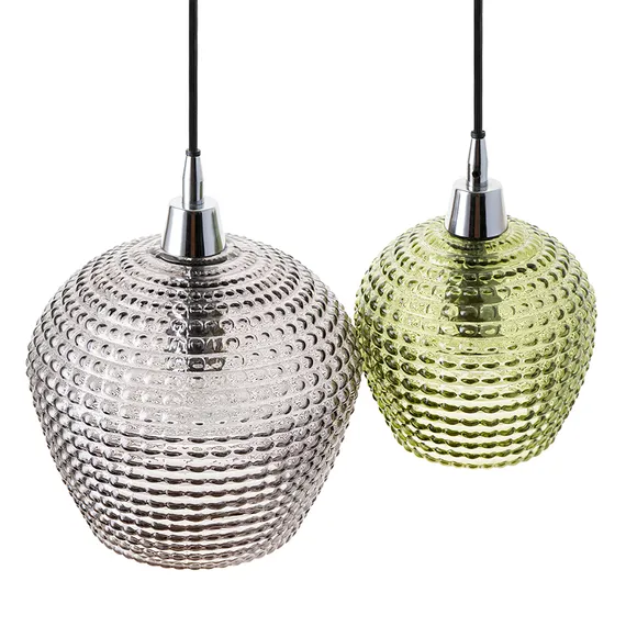 Светильник подвесной каскадный Aurora, Ø40 см, зеленый/серый