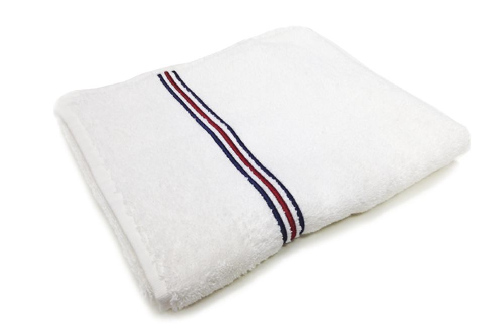 Полотенце 50х90 L'appartement Toscana с синими и красными полосками слоновой кости