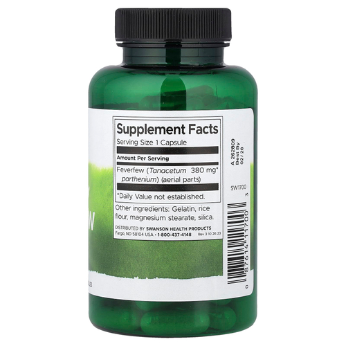 Swanson Vitamins, пиретрум Full Spectrum®, 380 мг, 100 капсул