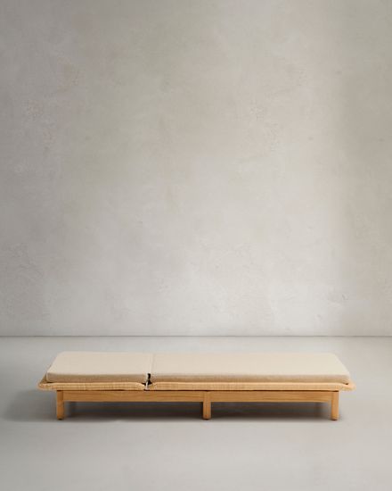 Шезлонг Galea из тикового дерева и синтетического ротанга Испания La Forma