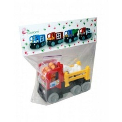 Конструктор детский пл. машина с животными Фламинго 17эл. в/п 013888/25