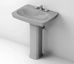 Раковина с пьедесталом Artceram Civitas 68 CIL001 34 00+CIC001 34 00 68 серая