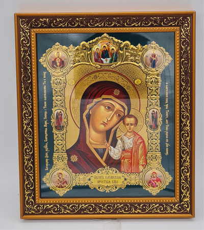 Икона баг.15*18 кон. БМ Казанская /зел/ф(БоГ) 10681477