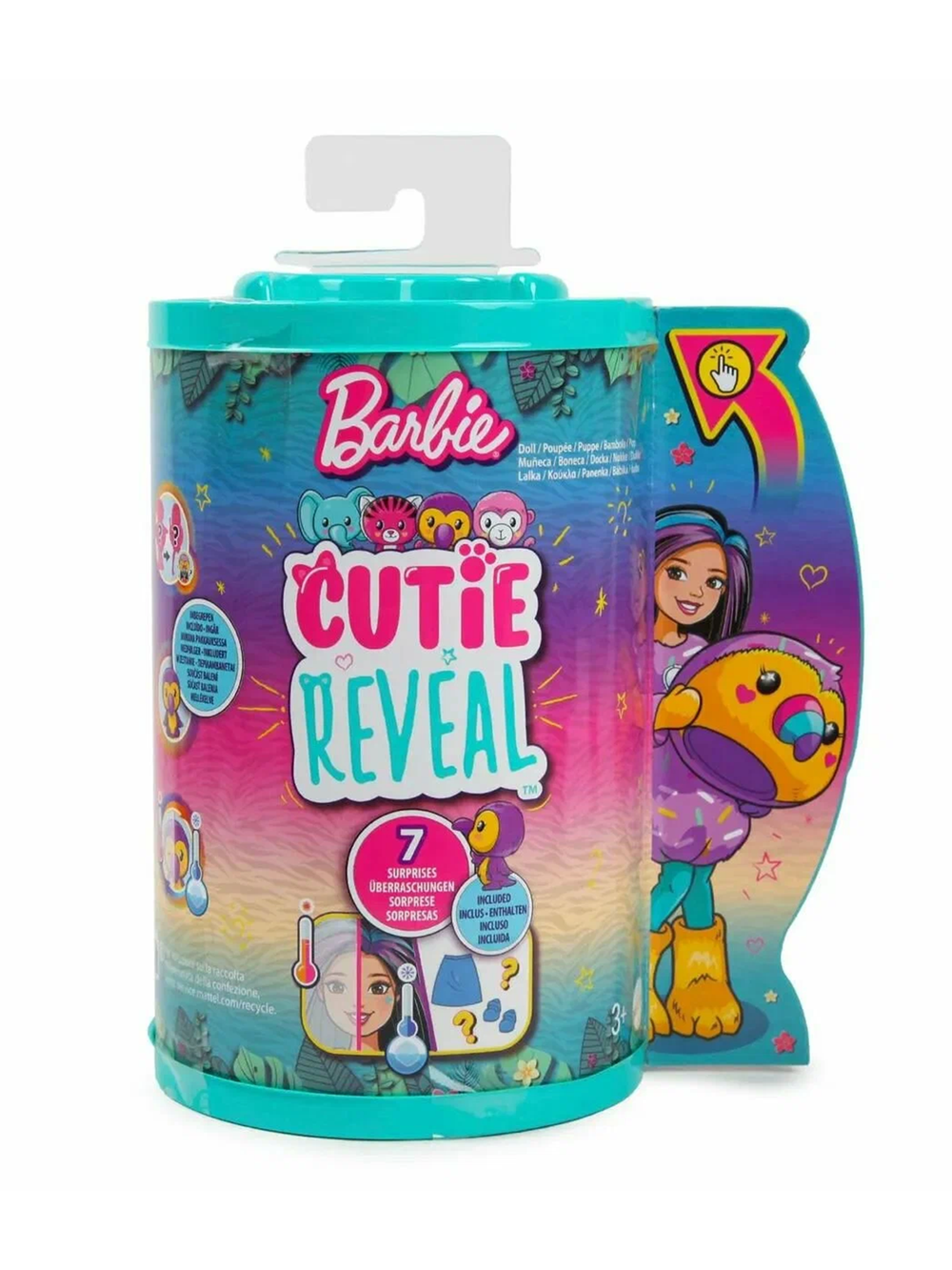 Барби Cutie Reveal Тукан HKR16, кукла-сюрприз в костюме птицы