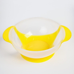 Набор для кормления «За маму и папу», 3 предмета: миска 350 мл на присоске, крышка, ложка 2586512