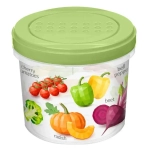 Банка с завинчивающейся крышкой 0,7л с декором (салатовый)