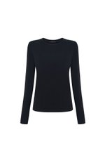 Лонгслив из модала, Черный