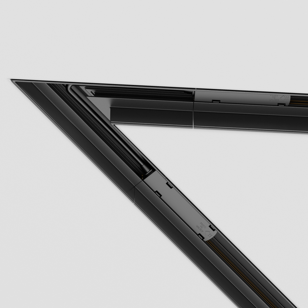 Угол для соединения 45° встраиваемого магнитного шинопровода Maytoni Gravity TRA010CLS-42B