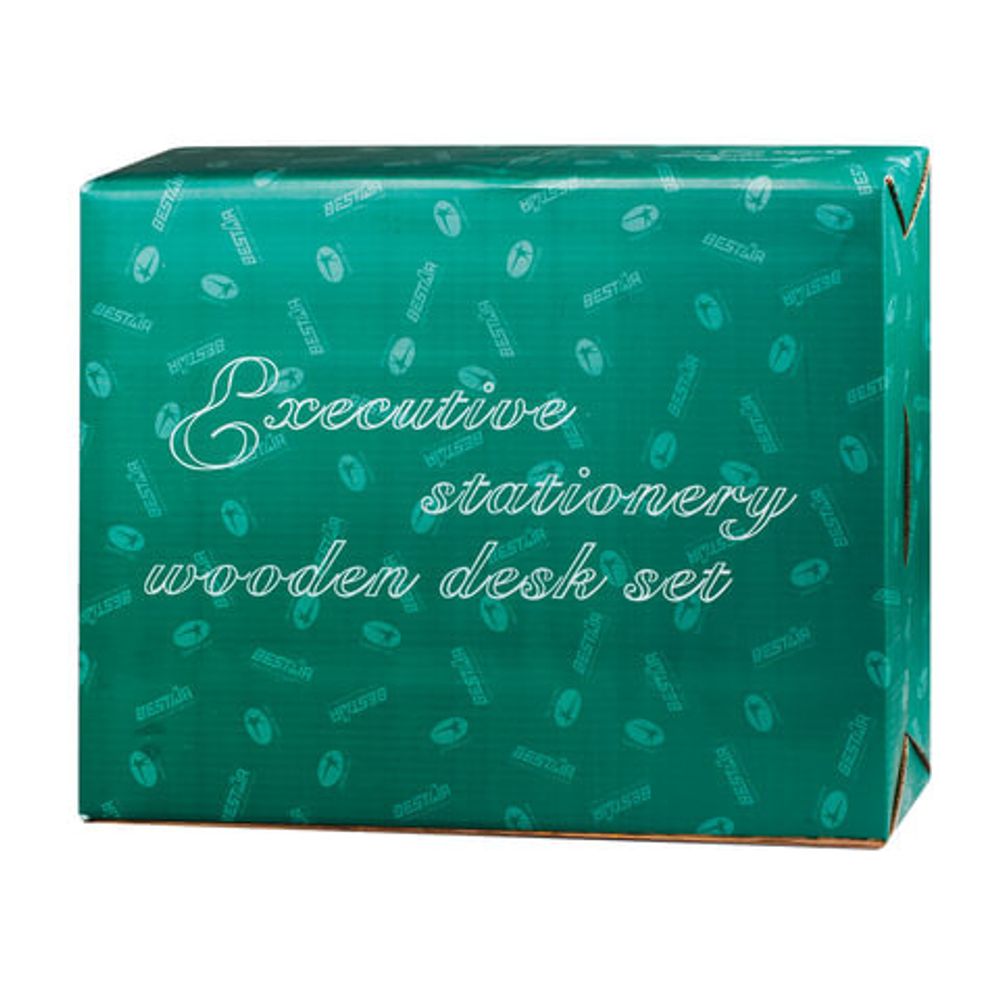 Набор подарочный настольный BESTAR "Platon" из дерева, 11 предметов, цвет "красное дерево", 236373