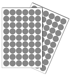 Серые виниловые наклейки для маркировки Policomprint М4, 20 мм.