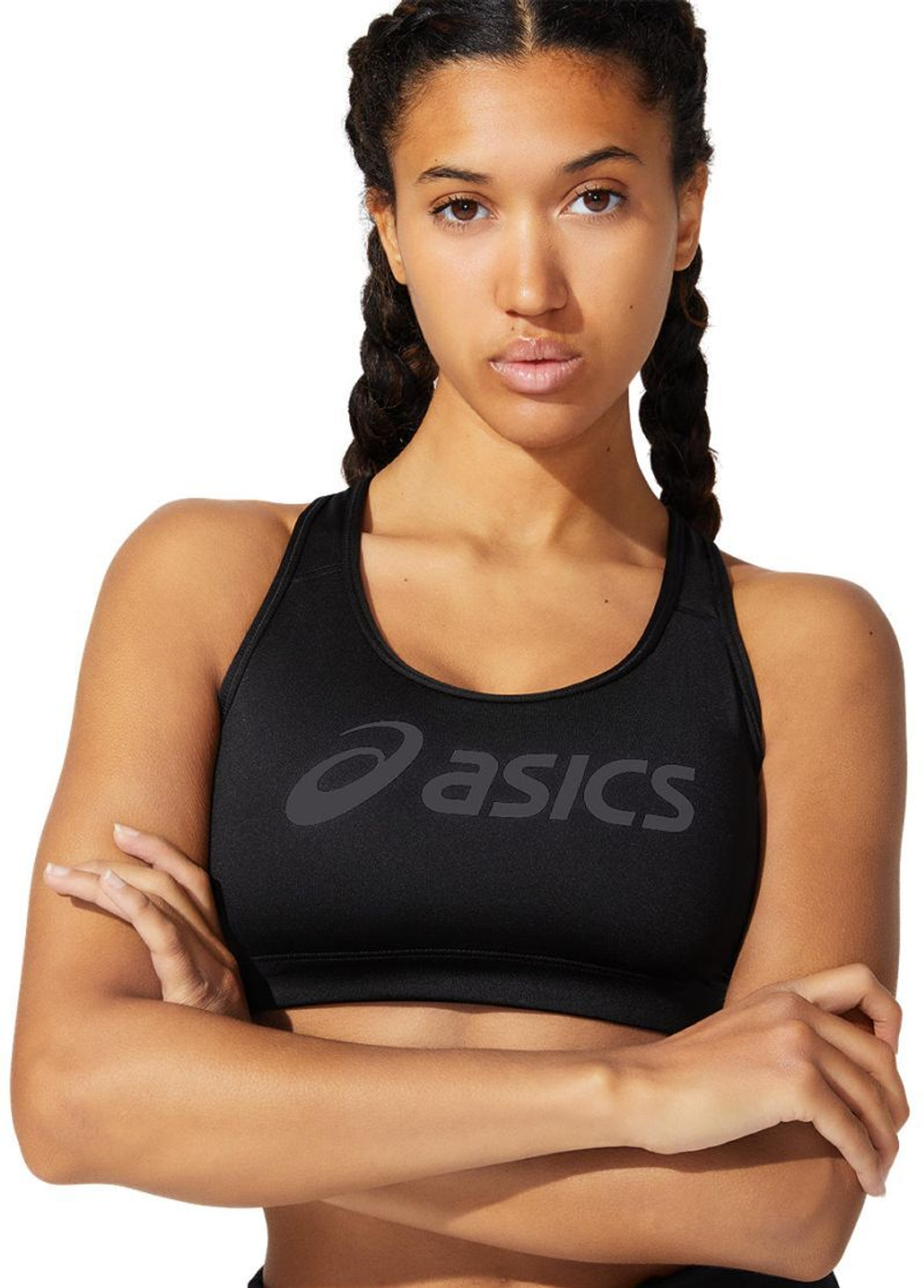 Теннисный бюстгальтер Asics Core Asics Logo Bra - performance black/performance black