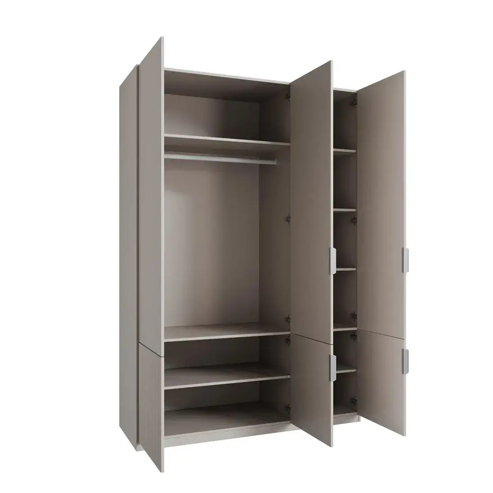 Шкаф распашной Валенсия- 3, серо-коричневый