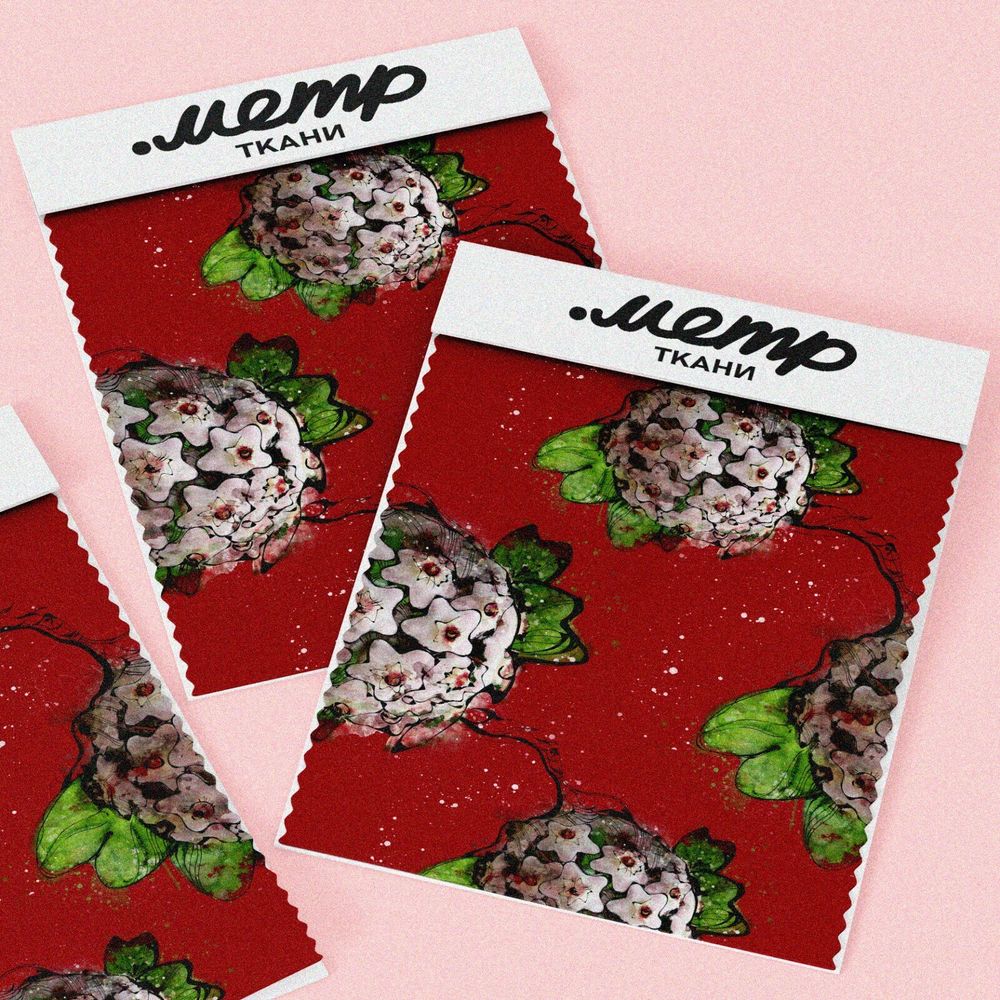 Ткань бифлекс белые цветы шаровой формы