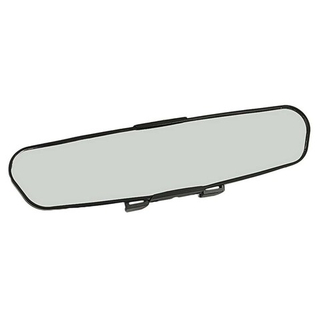 Зеркало салона на скобе пласт 300мм*70мм СИРИУС сферическое, антиблик 17057 (бл)
