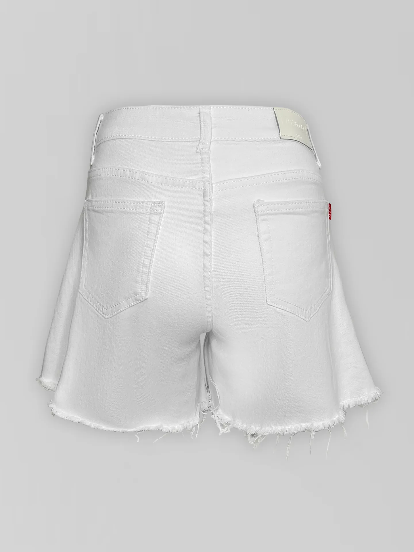Джинсовые шорты Denim 9301 однотонные с необработанным краем снизу