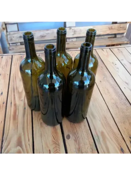 Бутылка стеклянная 0,75 л, 750 мл 6 штук + пробки