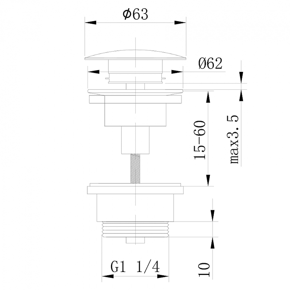 Донный клапан Abber AF0011RG click-clack Розовое золото