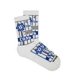 Носки BOOMERANGS Соль, белый/синий