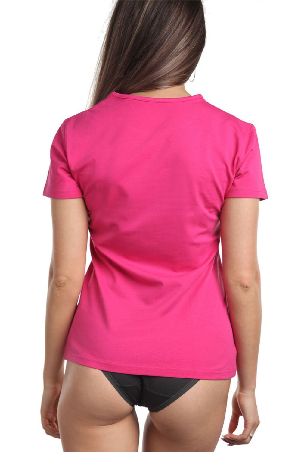 Женская футболка из хлопка (Размер: XL) (Цвет: розовый)