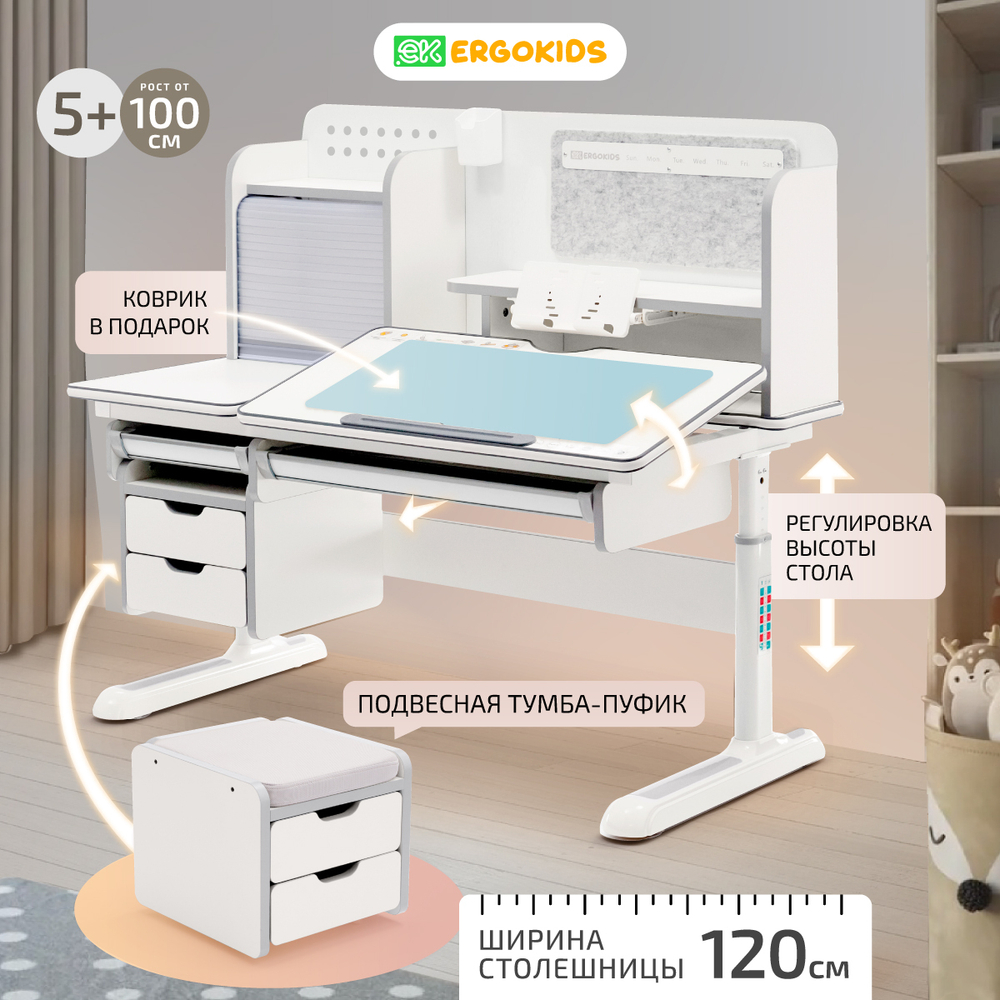 Стол письменный для школьника Ergokids Winnipeg Multicolor BD-630 MAX