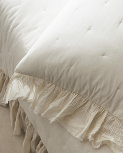 Zara Home наволочка декоративная из хлопка, молочный