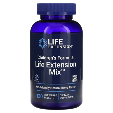 Life Extension Childrens Formula Life Extenstion Mix 120 жевательных таблеток, Мультивитамины для детей