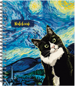 Тетрадь общая 96 листов на металлическом гребне "В стиле Ван Гога"