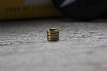 Темлячная бусина, подвеска "Фрезеровка №1", желтый метал