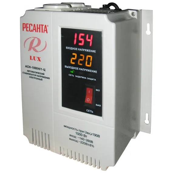 Стабилизатор напряжения "РЕСАНТА" АСН-1000Н/1-Ц Lux