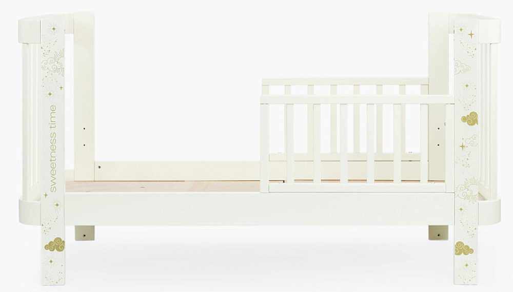 Детская кроватка-трансформер Happy baby Mommy Love в комплекте с расширением 160х70 milky