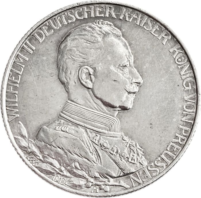 2 марки 1913 Германская Империя, Пруссия «25 лет правлению Вильгельма II»