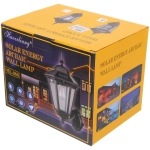 Фонарь садовый «Огонь» 38*19*20 см, на солнечной батарее (свеч., теплый белый) 1 LED, 3 реж., датчик движ.