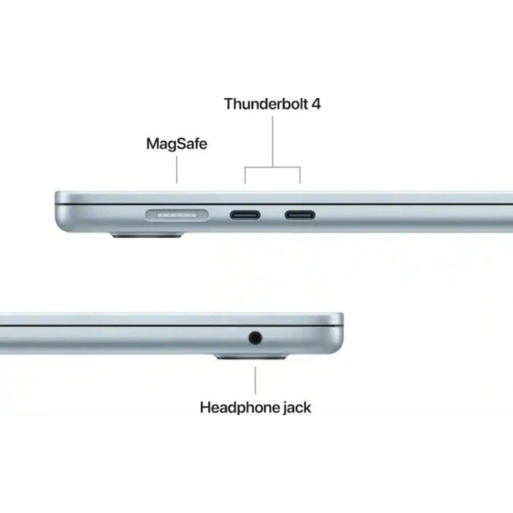 Ноутбук Apple MacBook Air A3448 M5 10 core 16Gb SSD512Gb/10 core GPU 15.3" Liquid Retina (2880x1864) macOS l.blue WiFi BT Cam English Keyboard (MDVQ4LL/A)