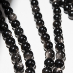 Серебристый обсидиан (вулканическое стекло) натуральный, 8,6мм,шар