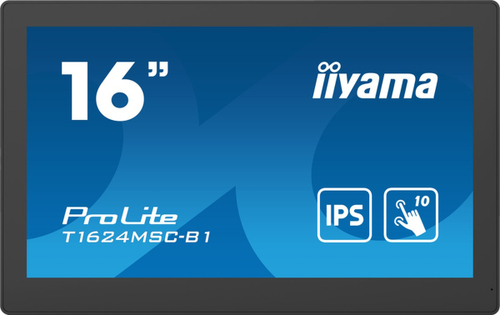 Монитор 15.6" Iiyama ProLite PLT1624M / T1624MSC-B1 черный