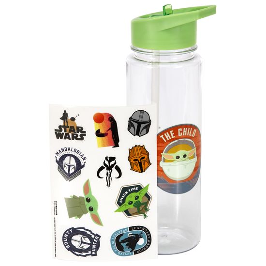 Бутылка для воды SW Mandalorian The Child Plastic Water Bottle with Stickers 650 мл PP7341MAN