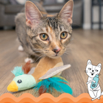 Игрушка Catstages для кошек "Утёнок" с кошачьей мятой, 13 см