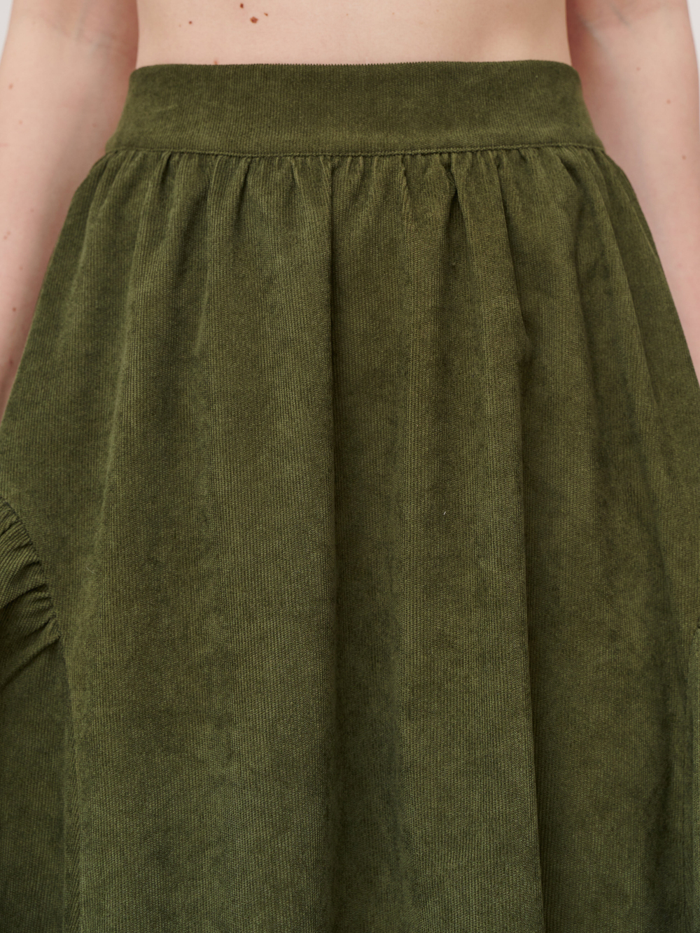 Юбка бохо вельветовая миди