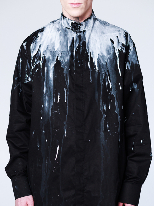 Рубашка "Черномор" с окрашиванием. Черно-белая