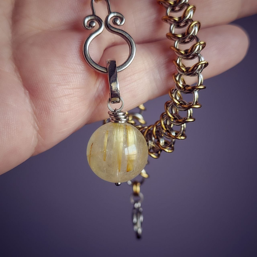 Набор материалов для колье "Свобода", кольчужное плетение МК