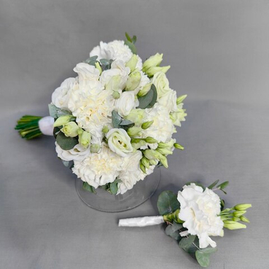 Букет невесты и бутоньерка