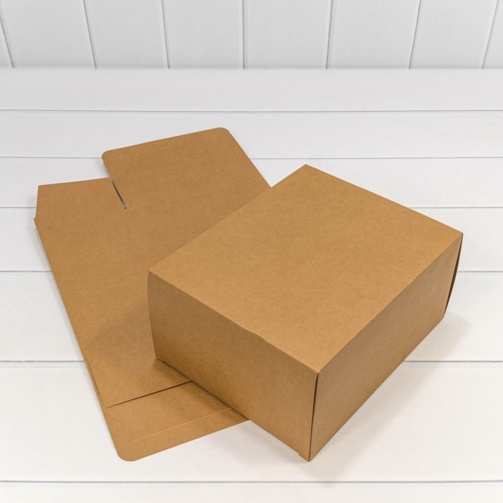 Коробка сборная 25х20х12 см (Коричневый, Крафт)
