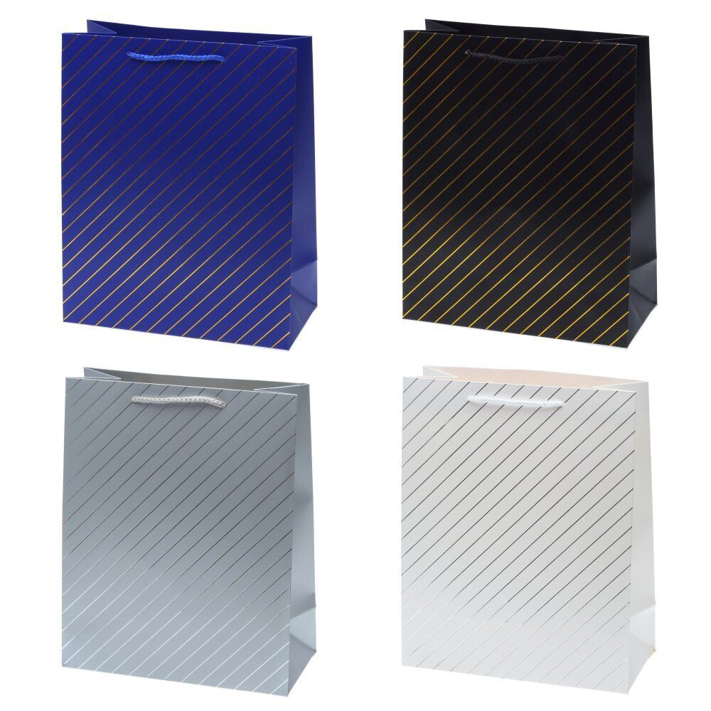 GAEM Пакет подарочный (бумага 210г/м2, блок 12шт), L26 W12 H32 см, 4в.