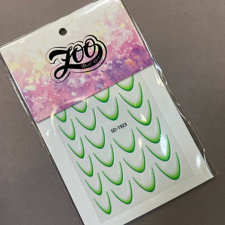 1923 Наклейки "Френч" зелёный