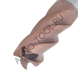 Фреза твердосплавная радиусная   6мм (L=50, l=16, хв=6) Z4 35° по стали, нерж., чугуну, с радиусной