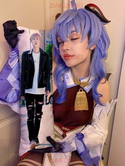 Мини дакимакура Джин из БТС | BTS арт. M0773, 60х20 см