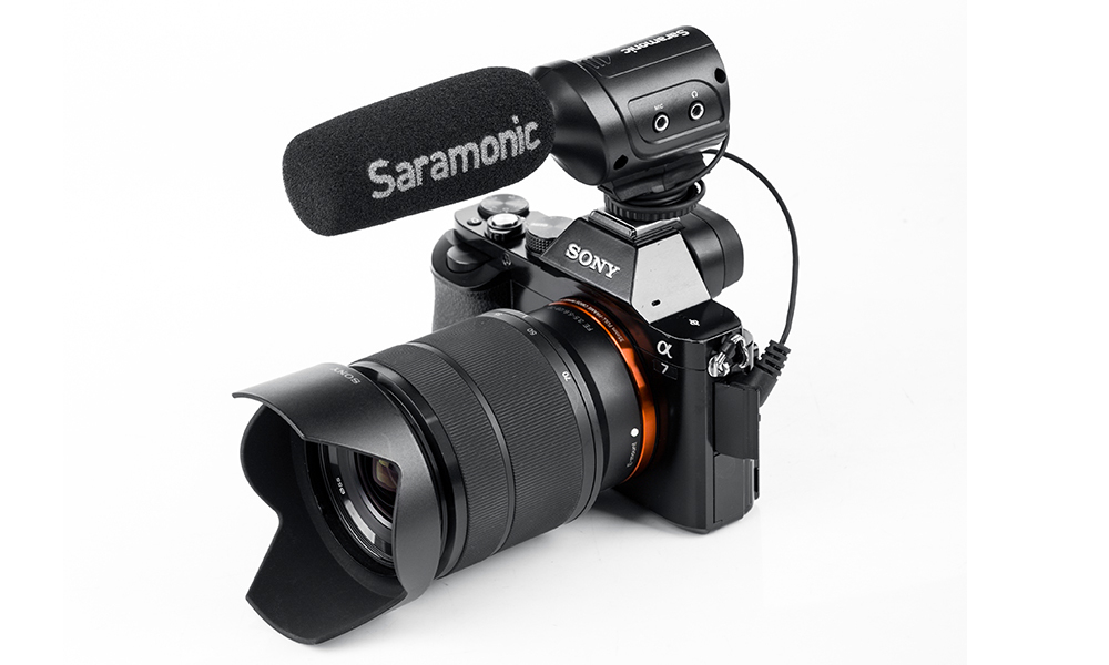 Микрофон Saramonic SR-M3 конденсаторный кардиоидный для DSLR и видеокамер со встроенным фильтром