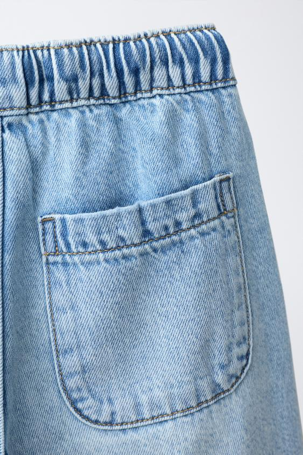 ZARA ДЖИНСЫ WAIST LOOSE, ГОЛУБОЙ