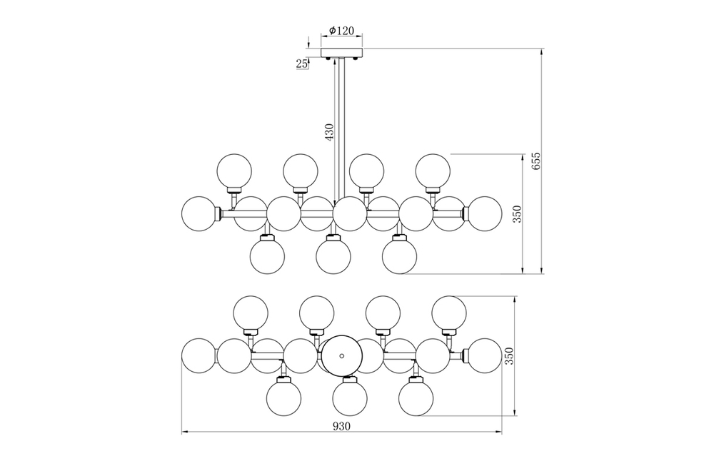 Светильник потолочный Garda Decor K2KG872-16